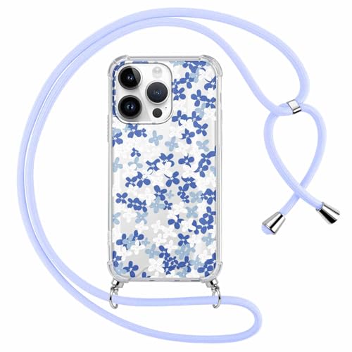Knrlqim Handykette für iPhone 16 Pro Max Hülle mit Band, Transparent Aesthetic Blumen Motiv Silikon Handyhülle mit Kette Kordel zum Umhängen Stoßfest Kratzfest Anti-Vergilbung Schutzhülle, Blumen 6 Knrlqim Handykette für iPhone 16 Pro Max Hülle mit Band, Transparent Aesthetic Blumen Motiv Silikon Handyhülle mit Kette Kordel zum Umhängen Stoßfest Kratzfest Anti-Vergilbung Schutzhülle, Blumen 6 von Knrlqim