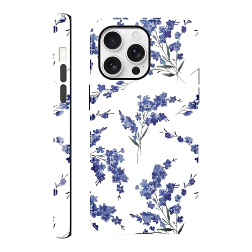 Knrlqim Hülle für iPhone 16 Pro 6,3", Blumen Muster Mädchen Aesthetic Handyhülle, Schutzhülle Ultra Dünne Weich Voller Schutz Case Cover, Stoßfeste Slim Silikon Hülle, Blumen 1 von Knrlqim