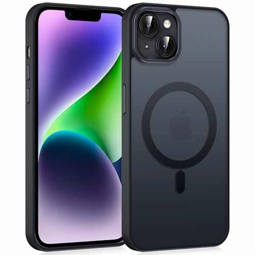 Knrlqim Magnetisch Handyhülle für iPhone 14 Plus 6.7" Hülle,Kompatibel mit MagSafe,Ultra Dünn Silikon Stoßfest Magnet Transluzente Matte Case Schutzhülle Kratzfeste rutschfeste,Schwarz Knrlqim Magnetisch Handyhülle für iPhone 14 Plus 6.7" Hülle,Kompatibel mit MagSafe,Ultra Dünn Silikon Stoßfest Magnet Transluzente Matte Case Schutzhülle Kratzfeste rutschfeste,Schwarz von Knrlqim