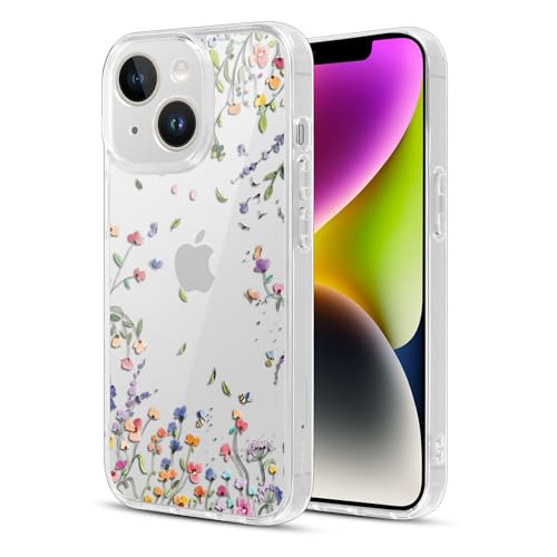 Knrlqim Transparent Handyhülle für Apple iPhone 14 Hülle, Aesthetic Blumen Muster Motiv Schutzhülle Case, Weich Silikon TPU Stoßfeste Mädchen Cover für iPhone 14 6,1", Durchsichtig 2 Knrlqim Transparent Handyhülle für Apple iPhone 14 Hülle, Aesthetic Blumen Muster Motiv Schutzhülle Case, Weich Silikon TPU Stoßfeste Mädchen Cover für iPhone 14 6,1", Durchsichtig 2 von Knrlqim