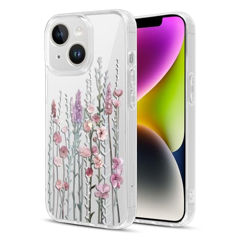 Knrlqim Transparent Handyhülle für Apple iPhone 15 Hülle, Aesthetic Blumen Lavendel Muster Motiv Schutzhülle Case, Weich Silikon TPU Stoßfeste Mädchen Cover für iPhone 15 6,1", Durchsichtig 1 Knrlqim Transparent Handyhülle für Apple iPhone 15 Hülle, Aesthetic Blumen Lavendel Muster Motiv Schutzhülle Case, Weich Silikon TPU Stoßfeste Mädchen Cover für iPhone 15 6,1", Durchsichtig 1 von Knrlqim