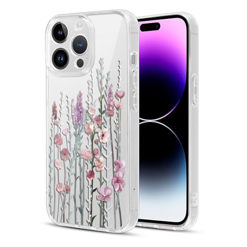 Knrlqim Transparent Handyhülle für Apple iPhone 15 Pro Hülle, Aesthetic Blumen Lavendel Muster Motiv Schutzhülle Case, Weich Silikon TPU Stoßfeste Mädchen Cover für iPhone 15 Pro 6,1", Durchsichtig 1 Knrlqim Transparent Handyhülle für Apple iPhone 15 Pro Hülle, Aesthetic Blumen Lavendel Muster Motiv Schutzhülle Case, Weich Silikon TPU Stoßfeste Mädchen Cover für iPhone 15 Pro 6,1", Durchsichtig 1 von Knrlqim