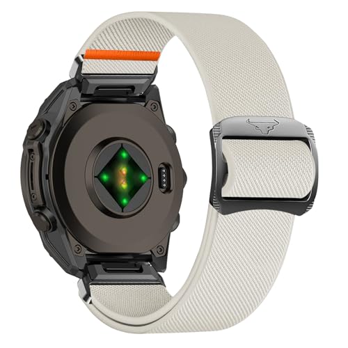 KoGiio Armband QuickFit 22mm für Garmin Instinct E 45mm/Instinct 3 Solar 45mm/3 AMOLED 45mm/Garmin Fenix 8 47 mm/E 47 mm/Pro Solar, Uhrenarmbänder Ersatzarmband Nylon Comfort Elastisch Sternenlicht von KoGiio