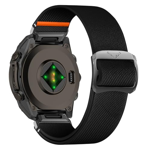 KoGiio Armband QuickFit 22mm für Garmin Instinct 3 Dual Power/E / 3 Solar / 3 AMOLED 45mm / Fenix E / 8 47 mm, Uhrenarmbänder Ersatzarmband Nylon Comfort Elastisch von KoGiio