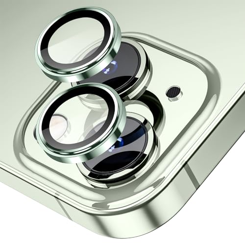 KoGiio Kameraschutz Kompatibel mit iPhone 15/iPhone 15 Plus, Anti Kratzer 9H Schutzfolie HD Objektivschutz, Blasenfrei Protector Hülle, Unabhängig Linse Schutzfolie -Grün von KoGiio