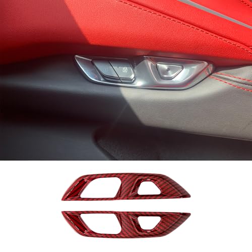 KoLeddy Für C8 Corvette Türschloss aus Kohlefaser, Rot, Zubehör für Corvette C8 2020–2024 KoLeddy Für C8 Corvette Türschloss aus Kohlefaser, Rot, Zubehör für Corvette C8 2020–2024 von KoLeddy