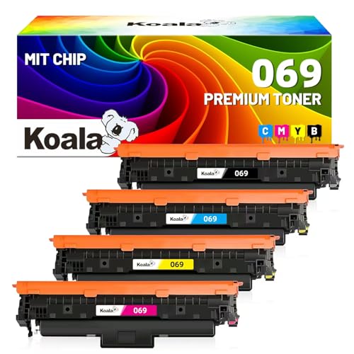 Koala 069H 069 (MIT CHIP) Kompatibel für Canon 069 069H Toner Cartridge imageCLASS MF752Cdw LBP673Cdw MF753Cdw LBP674Cx LBP674Cdw MF751Cdw MF754Cdw MF755Cdw MF756Cx Schwarz Cyan Magenta Gelb, 4er-Pack von Koala
