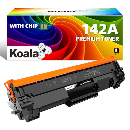 Koala 142A 142X (Mit CHIP) Toner Kompatibel Tonerkartusche als Ersatz für HP 142A W1420A W1420X für HP Laserjet MFP M139 M140 M140W M110 M110W Drucker - 1er Schwarz von Koala