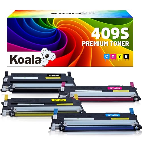 Koala 4er-Pack CLT409S Toner Kompatibel Tonerkartuschen Ersatz für Samsung CLP310 CLP320 CLP315 CLX3170 CLX3170FN CLX3175 CLX3175FN CLX3175FW CLX3175N 1Schwarz 1Cyan 1Magenta 1Gelb von Koala