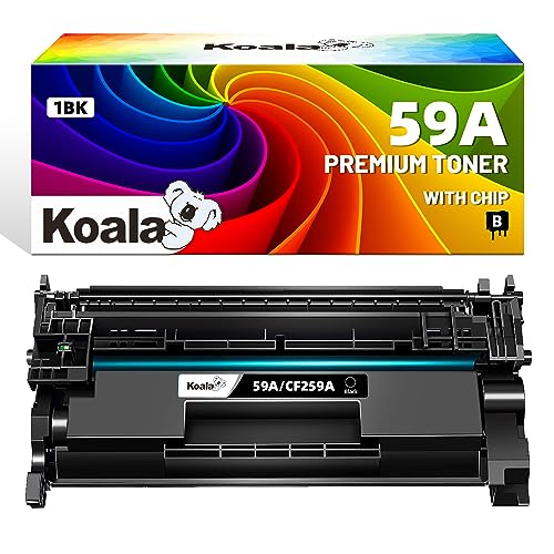 Koala MIT+CHIP 59A CF259A Toner Ersatz für HP 59A 59X CF259A CF259X Toner Schwarz für Laserjet Pro M404dn M404dw M404n M404 M304n M304dn M304 Laserjet Pro MFP M428fdw M428dw M428fdn M428, 1-Schwar von Koala