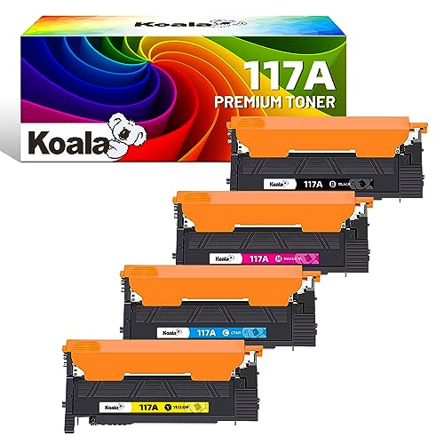 Koala Kompatibel als Ersatz für HP 117A Toner Set W2070A W2071A W2072A W2073A für Color Laser MFP 179fwg 178nwg 150nw 179fnw 178nw 150a Toner Drucker (Schwarz Cyan Gelb Magenta 4er-Pack) von Koala