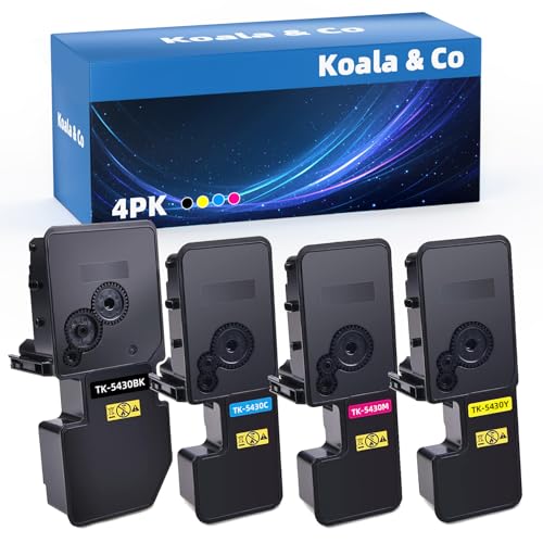 Koala & Co TK5430 Tonerkartusche Ersatz für Kyocera TK-5430 Ecosys MA2100 PA2100 MA2100cfx MA2100cw PA2100 PA2100cwx PA2100cx (Schwarz, Cyan, Magenta, Gelb Toner) TK-5430K TK-5430C TK-5430Y TK-5430M von Koala