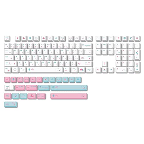 Koanhinn 132 Tasten XDA Tastenkappen PBT Sub Wetter Thema Personalisierte Japanische Tastenkappe für Cherry Mx Switch Mechanische Tastatur von Koanhinn