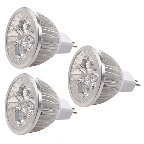 Koanhinn 3Stücke 4 x 1W GU5.3 MR16 12V Warmweiss LED-Licht Lampe Birne Scheinwerfer von Koanhinn