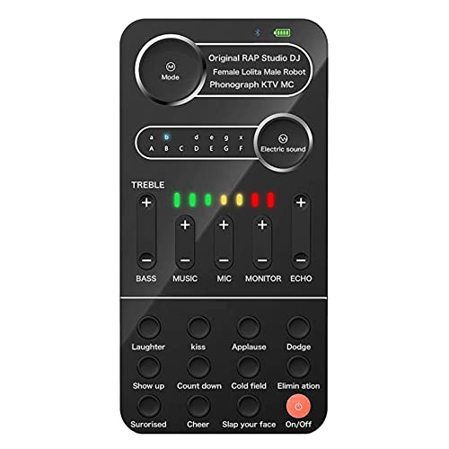 Koanhinn Live-Soundkarte, Sprachwechsler mit Mini-Mikrofon, Kopfhörer, Handmikrofon, Sprachwechsler Maschine von Koanhinn