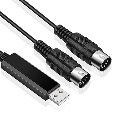 Koanhinn USB MIDI Kabel Konverter USB Schnittstelle zu In- MIDI Kabel Funktioniert für PC Laptop zu Klavier Tastatur Musikstudio 6,5 Fuß von Koanhinn