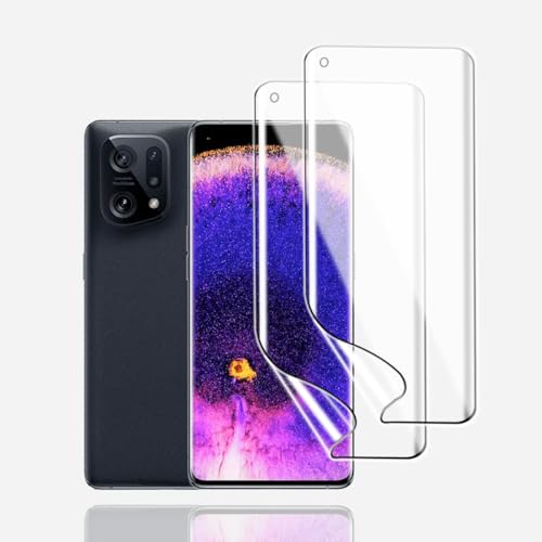 KoasVonson 2 Stück Hydrogel Folie für Oppo Find X5, TPU Schutzfolie Weiche HD Klar Flexible Transparente Displayschutzfolie TPU Film von KoasVonson