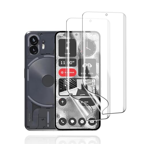 KoasVonson Hydrogel Schutzfolie für Nothing Phone (2), 2 Stück TPU Displayschutzfolie Weiche HD Klar Flexible Transparente Hydrogel Folie von KoasVonson