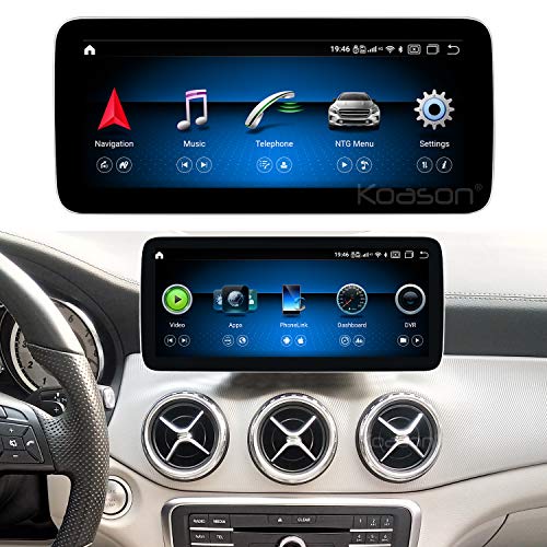 Koason 26 cm (10,2 Zoll) Android HD1920 Bildschirm Upgrade Display Monitor 4G Multimedia Player GPS Navigation für Mercedes Benz A CLA GLA 2016–2018 X156 C117 X117 W176 NTG5,KG von Koason