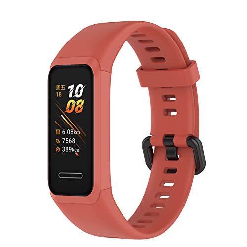 Kobmand Armband Kompatibel mit Huawei Band 4/Honor Band 5i,Ersatz Silikonarmband für Huawei Band 4 (Orange) von Kobmand