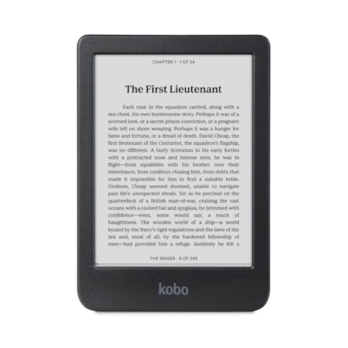 Kobo Clara BW | eReader | 15,2 cm (6 Zoll) blendfreier Touchscreen mit ComfortLight PRO | Dunkelmodus-Option | Hörbücher | wasserdicht | 16 GB Speicher | Schwarz von Kobo