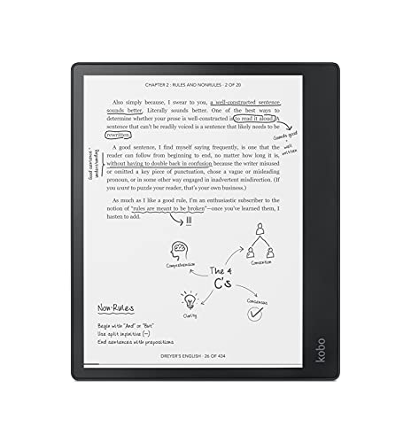 Kobo Elipsa Pack | eReader | Blendfreier 10,3-Zoll-Touchscreen | eBooks markieren | Das Paket enthält Kobo Elipsa, 1 Kobo Stylus und 1 SleepCover | Anpassbare Helligkeit | 32GB Speicher von Kobo