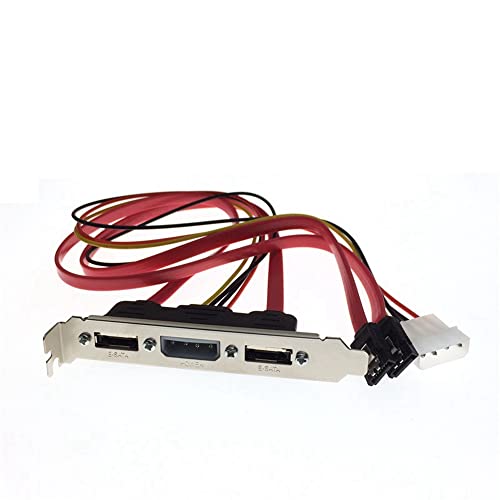 Kochenty PC DIY SATA eine ESATA und 4Pin IDE Molex Power PCI Bracket Slot Kabel Profil für Externe Festplatte von Kochenty