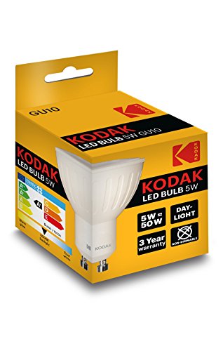 5x Kodak LED Spot GU10 5W (50W) 400 Lumen Tageslicht [Energieklasse A+] 30415843 von Kodak