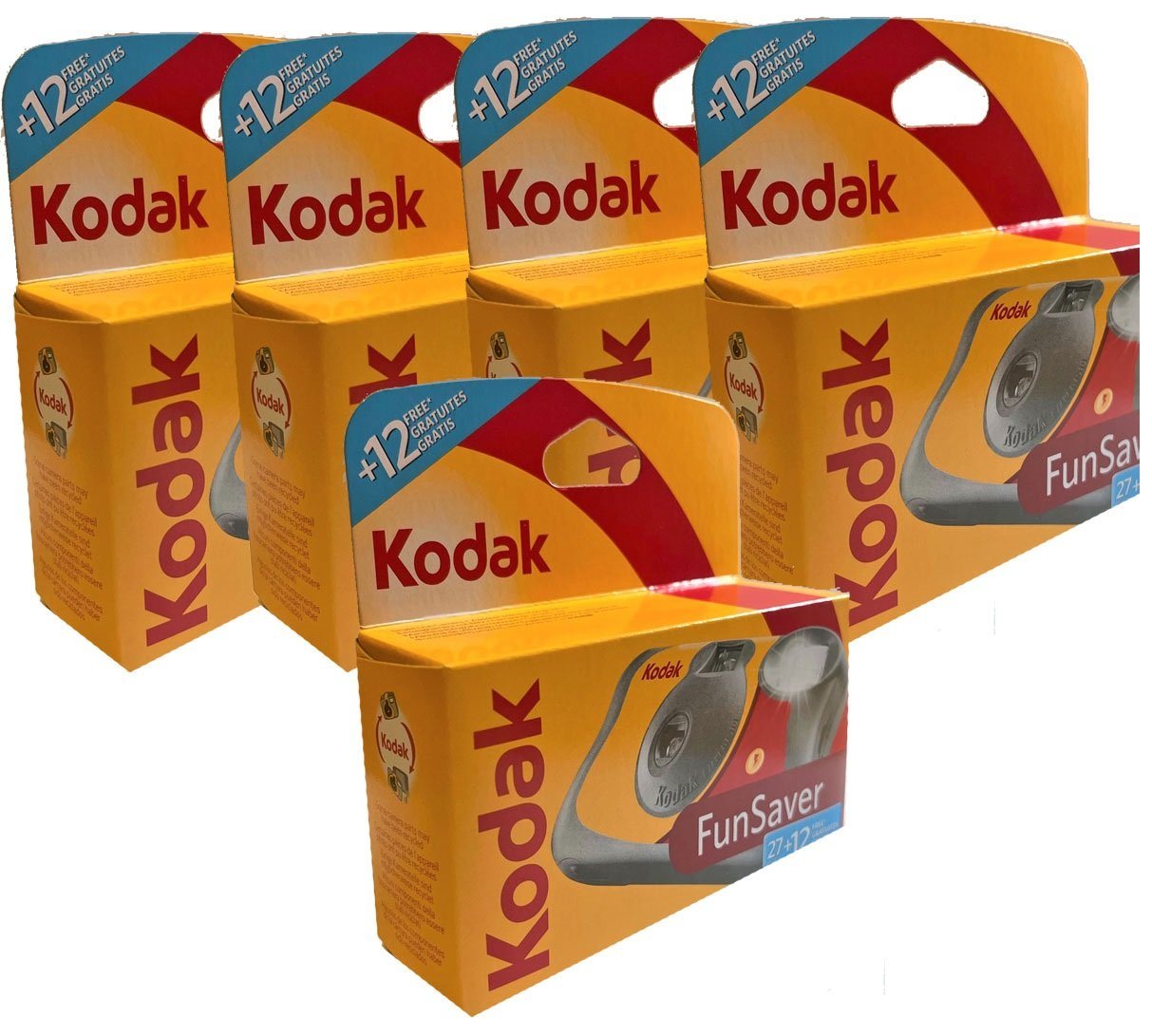 Kodak 5 x Einwegkamera Kodak Fun Saver 27+12 ISo 800 Einwegkamera von Kodak