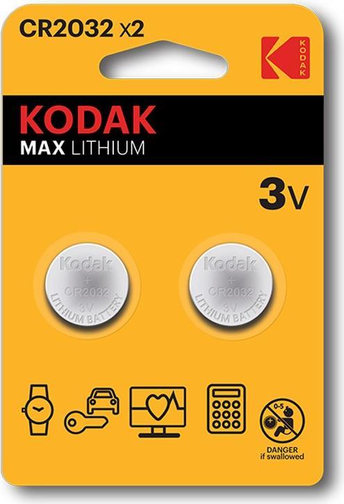 Kodak CR2032 - Einwegbatterie - CR2032 - Lithium - 3 V - 2 St�ck(e) - 210 mAh (30417687) von Kodak