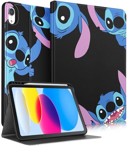 Koecya Schutzhülle für iPad 10. Generation, 27,7 cm (10,9 Zoll), 2022, für Kinder, Mädchen, Teenager, Jungen, Frauen, Folio-Mädchen, niedliches Cartoon-Charakter, Kawaii-Design, ästhetisch, cool, von Koecya