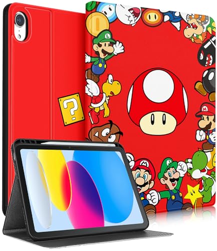 Koecya Schutzhülle für iPad der 10. Generation, 27,7 cm (10,9 Zoll), 2022, für Kinder, Teenager, Jungen, Mädchen, Frauen, Folio, intelligent, niedlich, Cartoon-Charakter, Kawaii-Design, ästhetisch, von Koecya