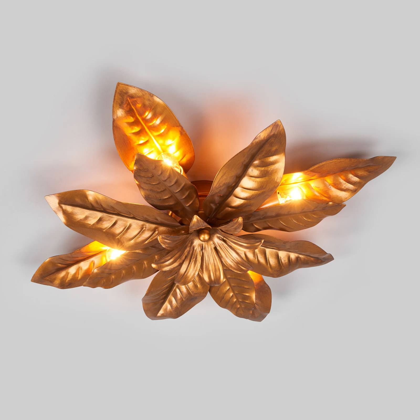 Deckenleuchte Fleuria aus Metall, gold antik Deckenleuchte Fleuria aus Metall, gold antik von Kögl