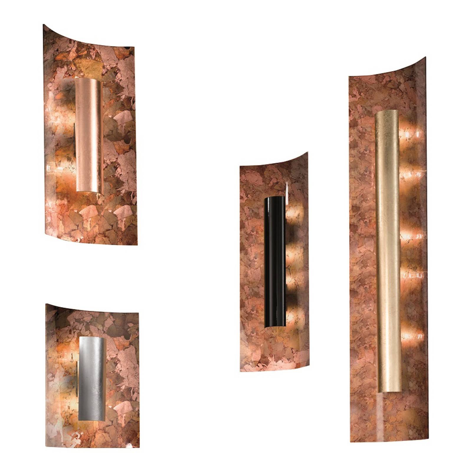 Wandlampe Aura Herbst Blende silber, Höhe 45 cm Wandlampe Aura Herbst Blende silber, Höhe 45 cm von Kögl