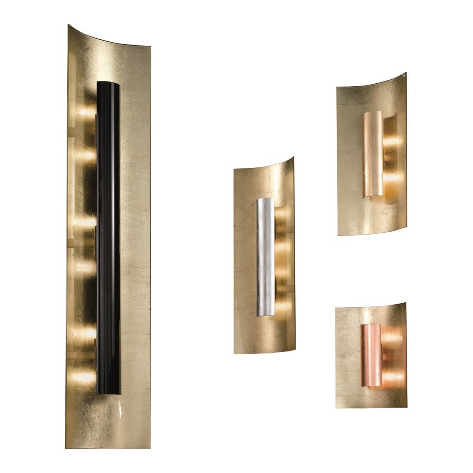 Wandleuchte Aura Gold Blende silber, Höhe 60 cm Wandleuchte Aura Gold Blende silber, Höhe 60 cm von Kögl