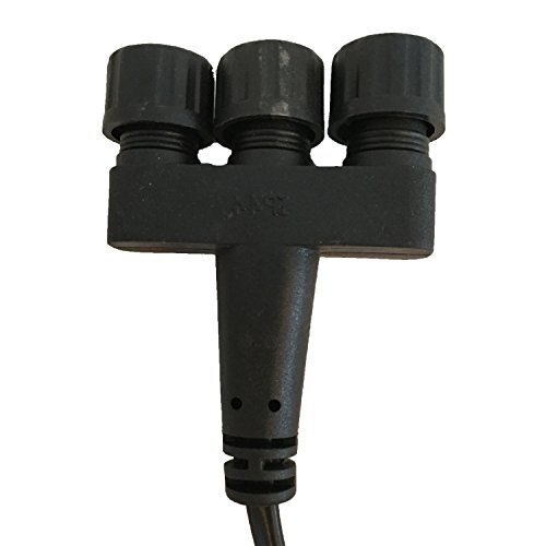 Köhko 12V 3-Fach-Verteiler (IP44) mit 50cm Anschlusskabel für Außenbereich oder Unter Wasser - geeignet für Sringbrunnen Pumpe LED-Beleuchtung Lichterkette 29013 von Köhko