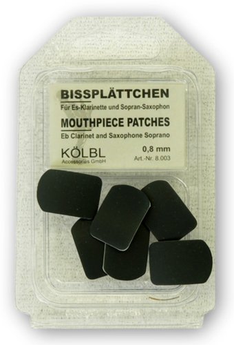 Kölbl Bissplatten 6er Pack Es-Klarinette / Sopran-Saxophon 0,8mm schwarz von Kölbl