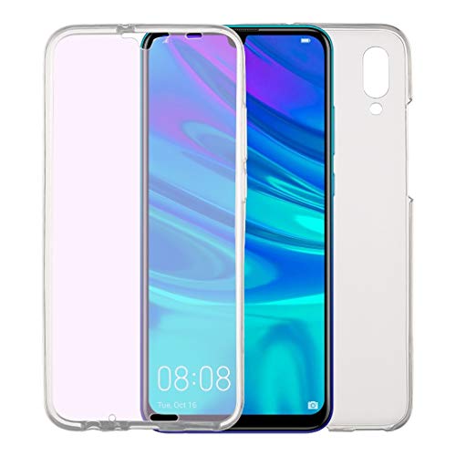 König Design 360 Grad Hülle kompatibel mit Huawei P Smart 2019 Full Cover vorne hinten Handyhülle Dünn Ganzkörper Case Silikon Etui - Transparent von König Design