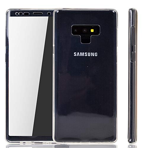 König Design 360 Grad Hülle kompatibel mit Samsung Galaxy Note 9 Full Cover vorne hinten Handyhülle Dünn Ganzkörper Case Silikon Etui - Transparent von König Design