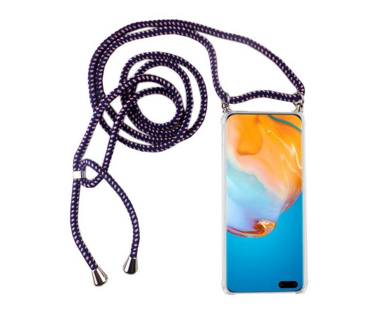 König Design Handyhülle, Huawei P40 Pro Handykette Handyhülle Umhängetasche Transparent von König Design