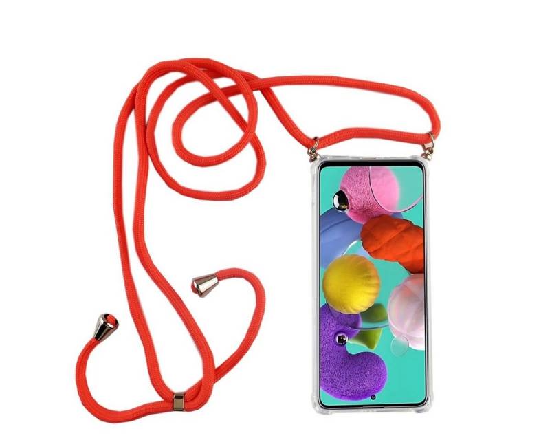König Design Handyhülle, Samsung Galaxy A51 Handykette Handyhülle Umhängetasche Transparent von König Design
