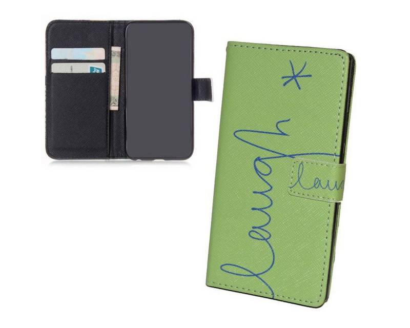 König Design Handyhülle ASUS ZenFone 2 5,5 Zoll, ASUS ZenFone 2 5,5 Zoll Handyhülle Bookcover Grün von König Design