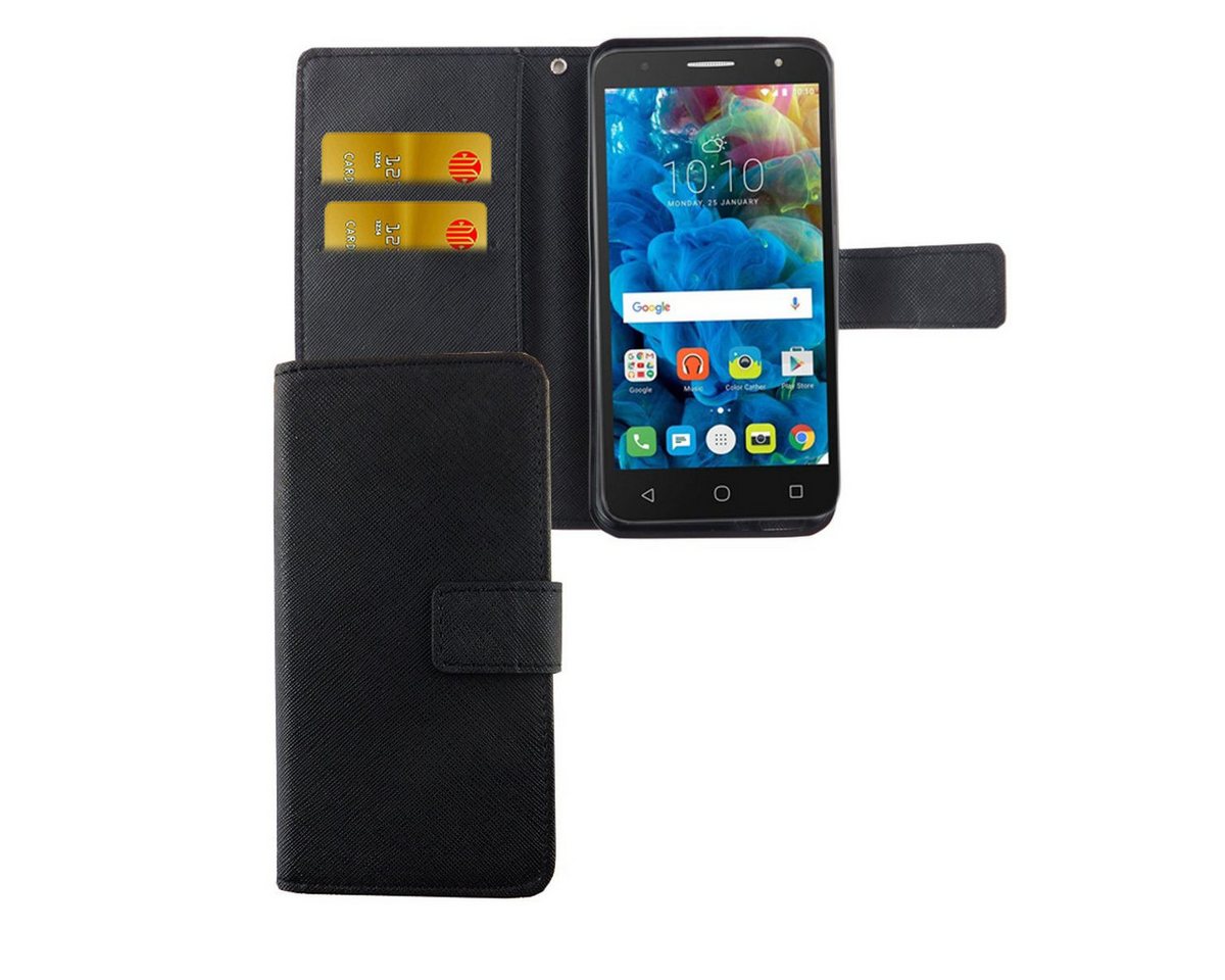 König Design Handyhülle Alcatel Pop 4, Alcatel Pop 4 Handyhülle Bookcover Schwarz König Design Handyhülle Alcatel Pop 4, Alcatel Pop 4 Handyhülle Bookcover Schwarz von König Design