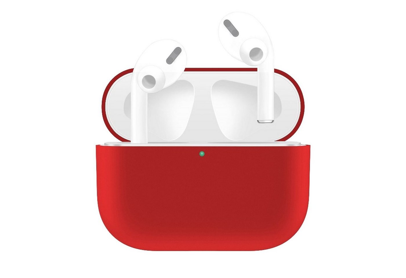 König Design Handyhülle Apple AirPods Pro, Schutzhülle für Apple AirPods Pro Handy Hülle Silikon Tasche Case Cover Rot von König Design