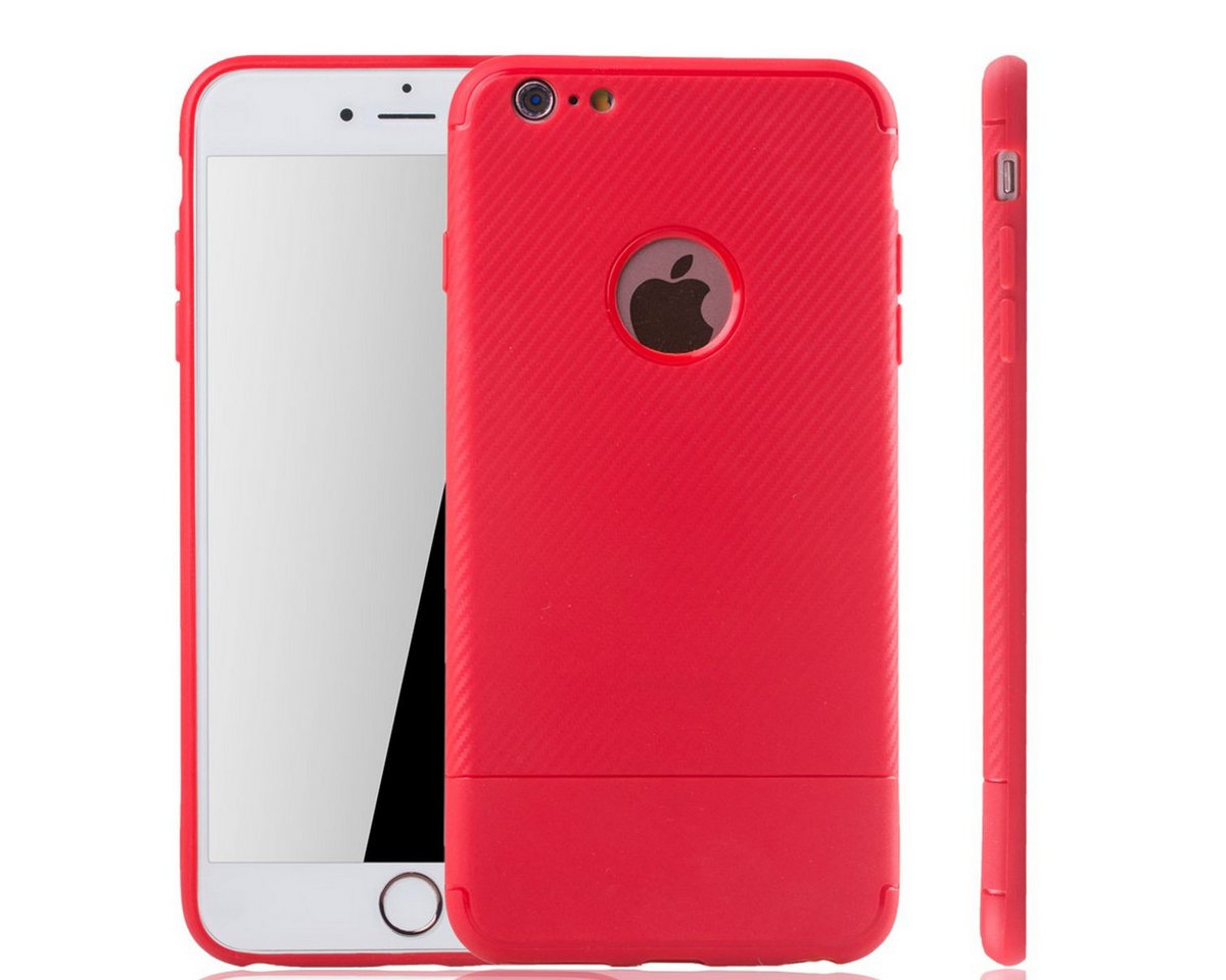 König Design Handyhülle Apple IPhone 6 Plus / 6s Plus, Apple IPhone 6 Plus / 6s Plus Handyhülle Backcover Rot von König Design