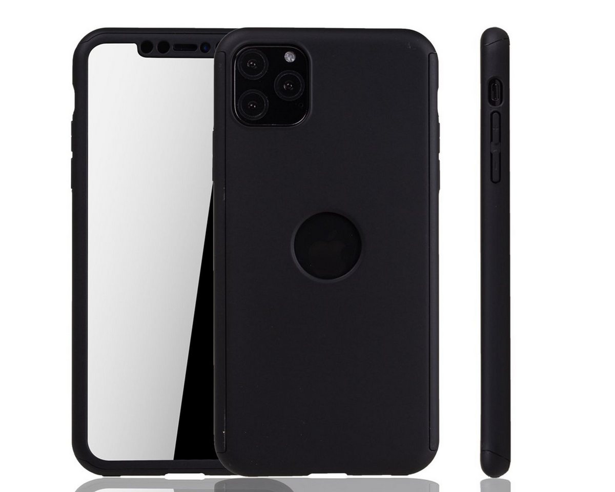 König Design Handyhülle Apple iPhone 11 Pro, Apple iPhone 11 Pro Handyhülle 360 Grad Schutz Full Cover Schwarz von König Design