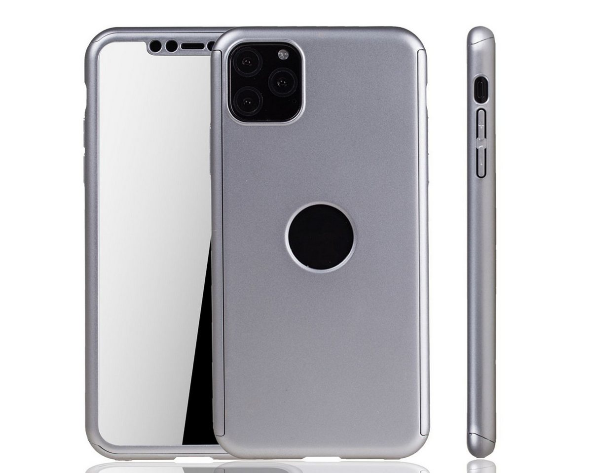 König Design Handyhülle Apple iPhone 11 Pro, Apple iPhone 11 Pro Handyhülle 360 Grad Schutz Full Cover Silber von König Design