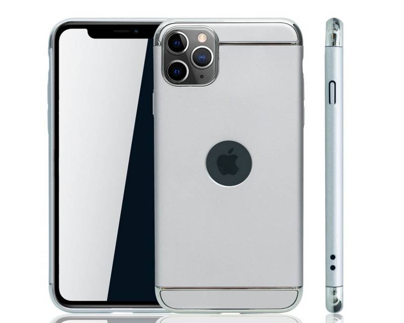 König Design Handyhülle Apple iPhone 11 Pro Max, Apple iPhone 11 Pro Max Handyhülle Backcover Silber von König Design