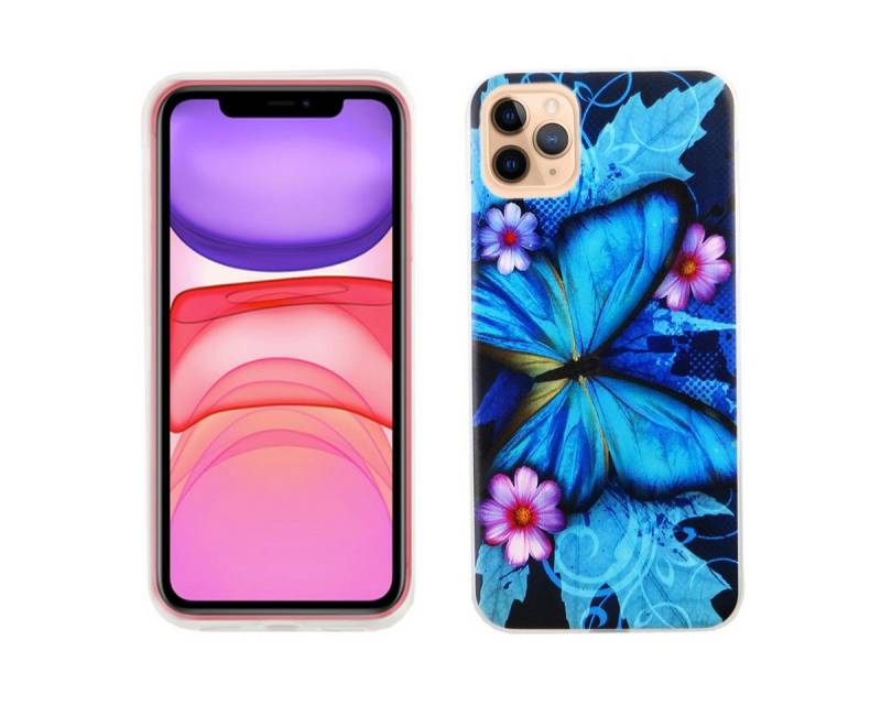 König Design Handyhülle Apple iPhone 11 Pro Max, Apple iPhone 11 Pro Max Handyhülle Bumper Backcover Blau von König Design