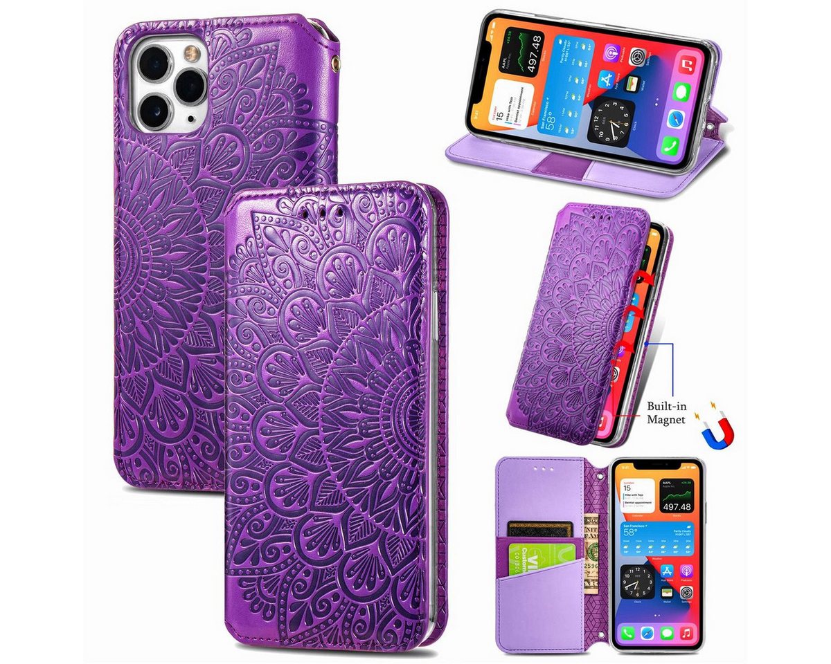 König Design Handyhülle Apple iPhone 11 Pro Max, Schutzhülle Schutztasche Case Cover Etuis Wallet Klapptasche Bookstyle König Design Handyhülle Apple iPhone 11 Pro Max, Schutzhülle Schutztasche Case Cover Etuis Wallet Klapptasche Bookstyle von König Design